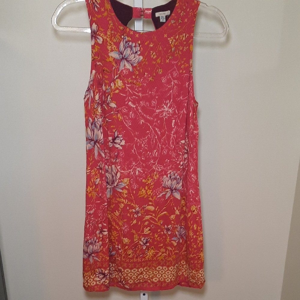 Ecote Urban Outfitters Guinevere Floral Open Back Mini Dress, Pink/Rose, Lined